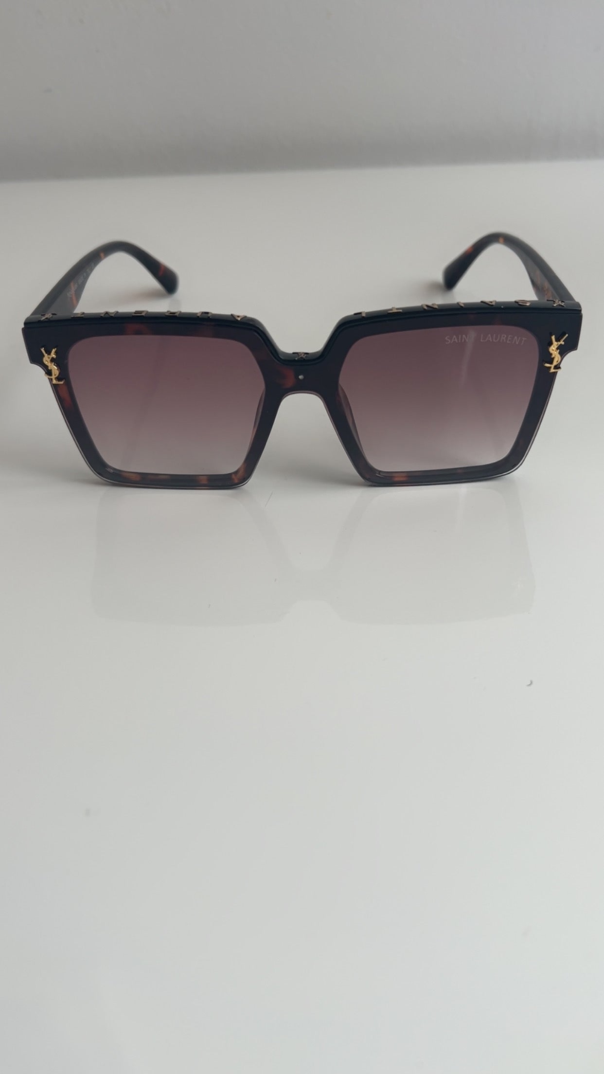 SAINT LAURENT Zonnebril - Bruine Luipaardprint