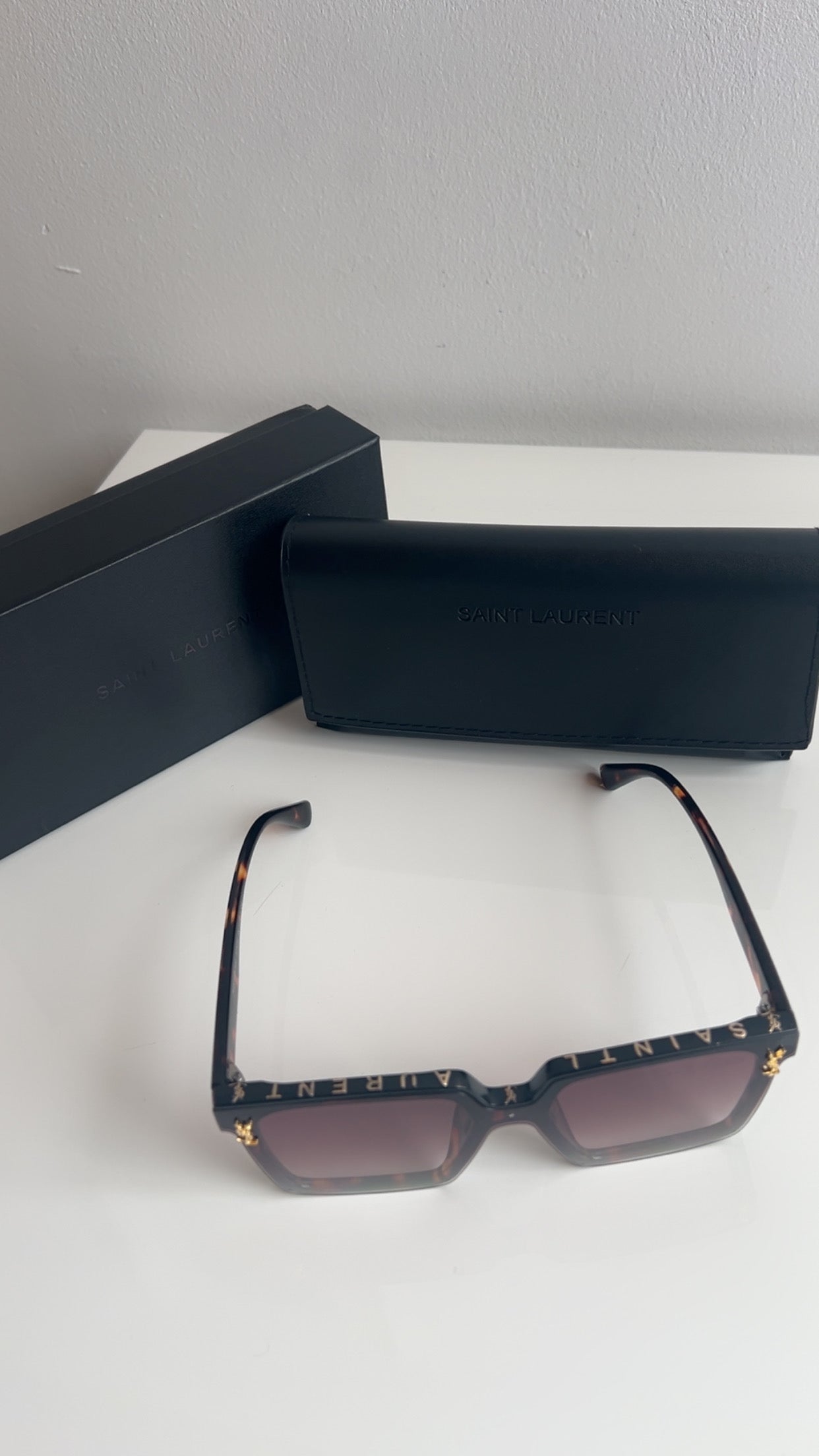 SAINT LAURENT Zonnebril - Bruine Luipaardprint